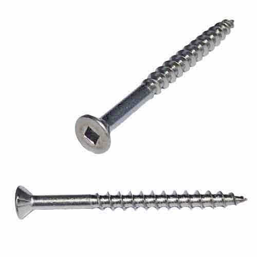 #10 X 3" Bugle Head, Square Drive, Deck Screw, 300 Series Stainless